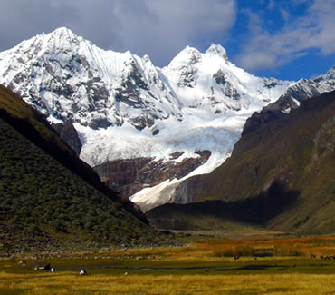 Hirishanca mountain in the Cordillera Huayhuash